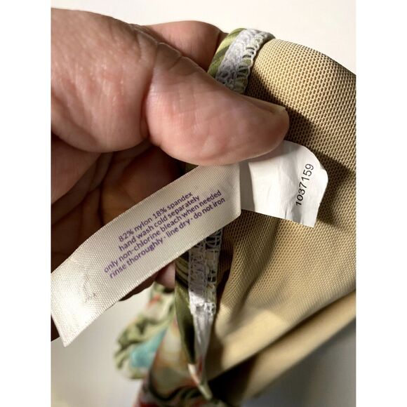 Swim by Cacique Size 22 Swim Bottom Brief Hibiscus Flower Print Nylon Lined - Picture 7 of 7